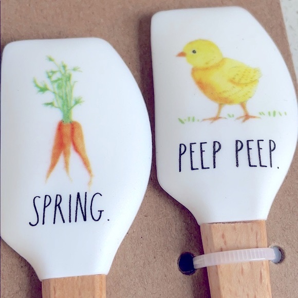 ❗️4PC RAE DUNN MINI SPATULA SET EASTER BUNNY MODERN FARMHOUSE SPRING - Picture 6 of 6